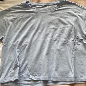 Lululemon Cates Tee Blue Linen Size 6